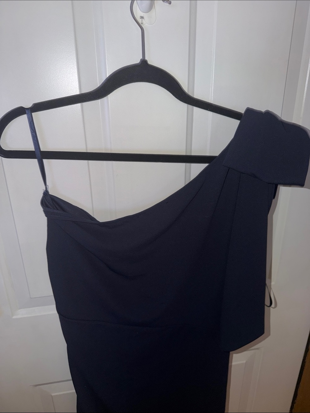 One-Shoulder Dress in Navy - Picture 9 of 10